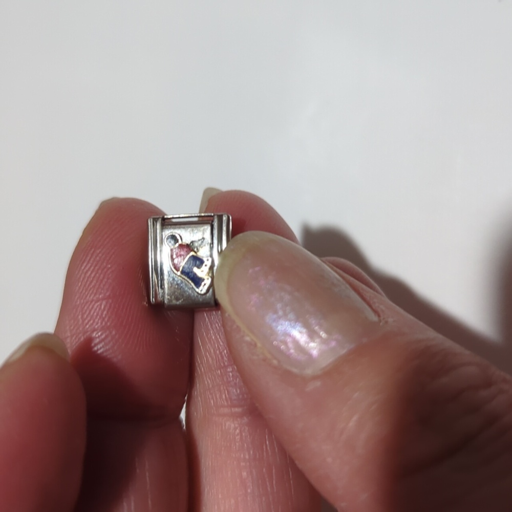 Hockey Player Fan Stick 9mm Italian Charm Bracelet Link - Picture 6 of 7